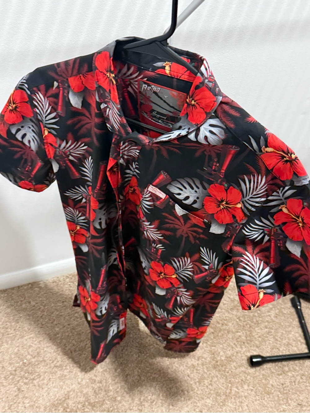 Retro Rifle Hawaiian Shirt, Suppressed